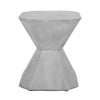 Outdoor End Table Modern Hourglass Shape 17 Inch Natural Concrete BM323912