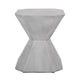 Outdoor End Table Modern Hourglass Shape 17 Inch Natural Concrete BM323912
