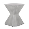 Outdoor End Table Modern Hourglass Shape 17 Inch Natural Concrete BM323912