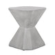 Outdoor End Table Modern Hourglass Shape 17 Inch Natural Concrete BM323912