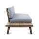 Outdoor 2-Seater Sofa, 76 Inch Slatted Acacia Wood w Built in Table