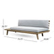 Outdoor 2-Seater Sofa, 76 Inch Slatted Acacia Wood w Built in Table