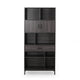 Eby Cube Bookcase 6 Storage Spaces Drawer Cabinet 67 Inch Dark Gray BM323916