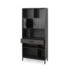 Eby Cube Bookcase 6 Storage Spaces Drawer Cabinet 67 Inch Dark Gray BM323916