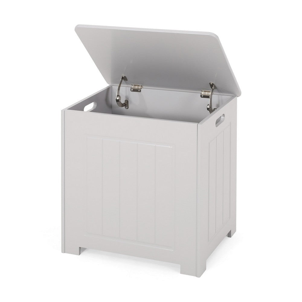 Tomo Laundry Hamper Bathroom Cabinet Flip Top Storage Gray BM323929