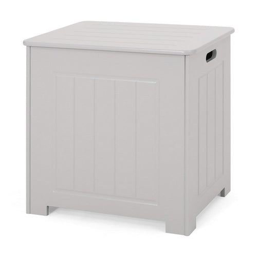 Tomo Laundry Hamper Bathroom Cabinet, Flip Top Storage, Gray