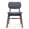 Cota Side Chair Set of 2, Dark Gray Padded Back, Brown