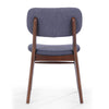 Cota Side Chair Set of 2, Dark Gray Padded Back, Brown