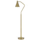 Sty 63 Inch Task Floor Lamp, Swivel Brass Shade Angled Metal Pole