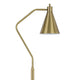 Sty 63 Inch Task Floor Lamp Swivel Brass Shade Angled Metal Pole BM323939