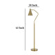 Sty 63 Inch Task Floor Lamp Swivel Brass Shade Angled Metal Pole BM323939