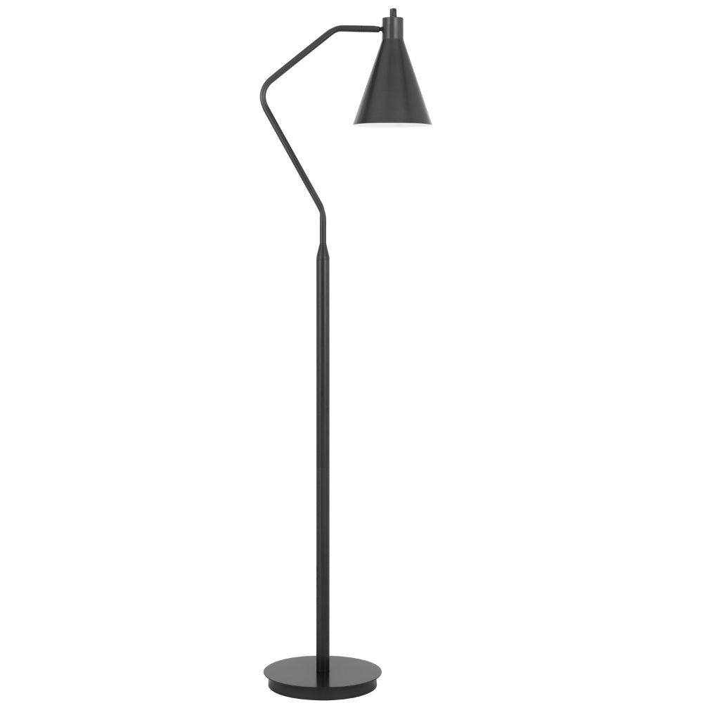 Sty 63 Inch Task Floor Lamp Swivel Gray Shade Angled Thin Metal Pole BM323940