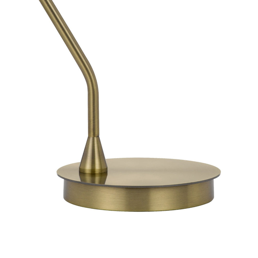 Sty 24 Inch Task Table Lamp Swivel Brass Shade Angled Thin Metal Pole BM323941