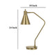 Sty 24 Inch Task Table Lamp Swivel Brass Shade Angled Thin Metal Pole BM323941