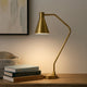 Sty 24 Inch Task Table Lamp, Swivel Brass Shade Angled Thin Metal Pole