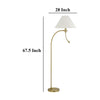 Ashy 68 Inch Task Floor Lamp Gooseneck LED White Shade Gold Arc Pole BM323943