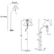 Ashy 68" Floor Lamp, Gooseneck LED, White Shade, Bright Silver Arc Pole by Casagear Home