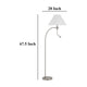 Ashy 68 Inch Floor Lamp Gooseneck LED White Shade Bronze Arc Pole BM323944