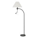 Ashy 68 Inch Floor Lamp Gooseneck LED White Shade Brass Arc Pole BM323945