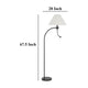 Ashy 68 Inch Floor Lamp Gooseneck LED White Shade Brass Arc Pole BM323945