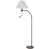 Ashy 68 Inch Floor Lamp Gooseneck LED White Shade Black Arc Pole BM323946
