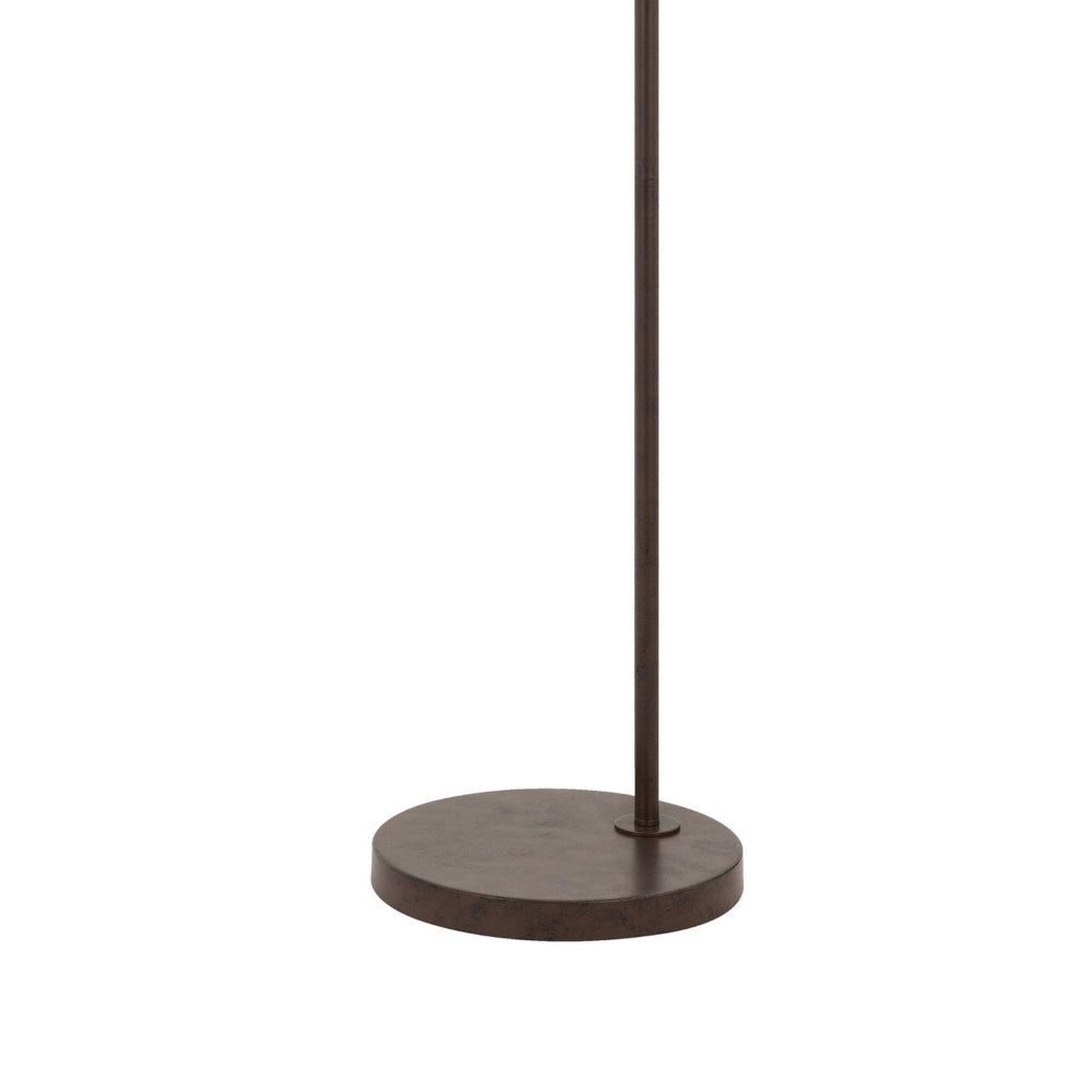Ashy 68 Inch Floor Lamp Gooseneck LED White Shade Black Arc Pole BM323946