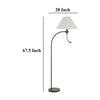 Ashy 68 Inch Floor Lamp Gooseneck LED White Shade Black Arc Pole BM323946