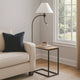 Ashy 68 Inch Floor Lamp, Gooseneck LED, White Shade, Black Arc Pole
