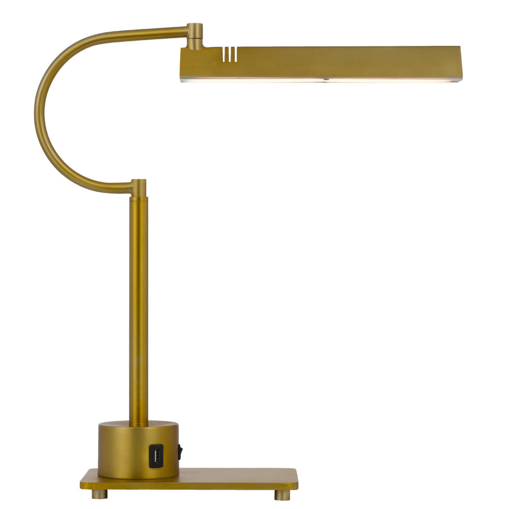 Hoso 18 Inch Desk Lamp 2 USB Ports AdjusDesk Bronze Metal Frame BM323947