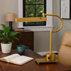 Hoso 18 Inch Desk Lamp, 2 USB Ports, AdjusDesk Bronze Metal Frame