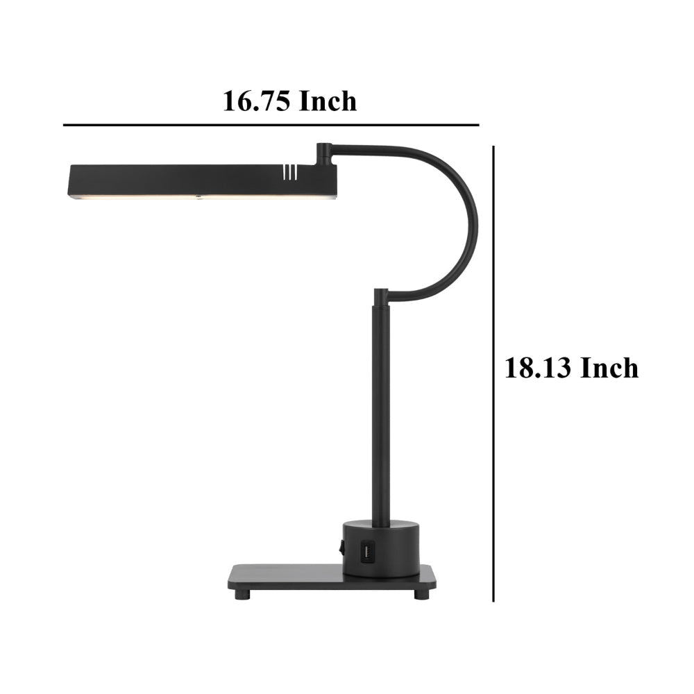 Hoso 18 Inch Desk Lamp 2 USB Ports AdjusDesk Brass Metal Frame BM323948