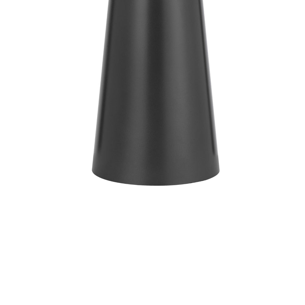 Tiy 30 Inch Table Lamp White Hardback Drum Shade Gray Iron Cone Base BM323949