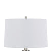 Maci 29 Inch Table Lamp Accent Crackled Clear Glass White Drum Shade BM323950