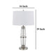 Maci 29 Inch Table Lamp Accent Crackled Clear Glass White Drum Shade BM323950