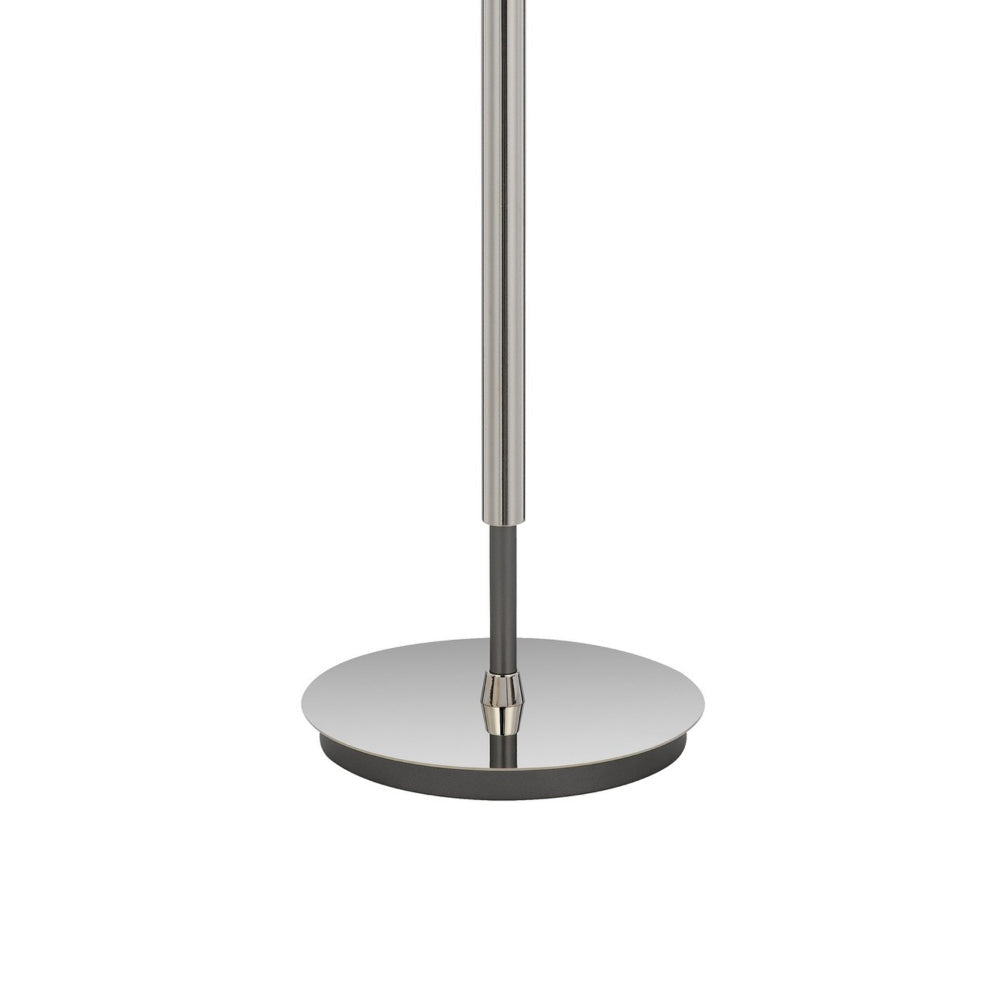 Siu 60 Inch Floor Lamp Chrome Metal Pole w Finial Tip White Shade BM323952