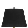 Siu 30 Inch Table Lamp Gold Metal Thin Pole w Finial Black Shade BM323953