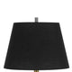 Siu 30 Inch Table Lamp Gold Metal Thin Pole w Finial Black Shade BM323953