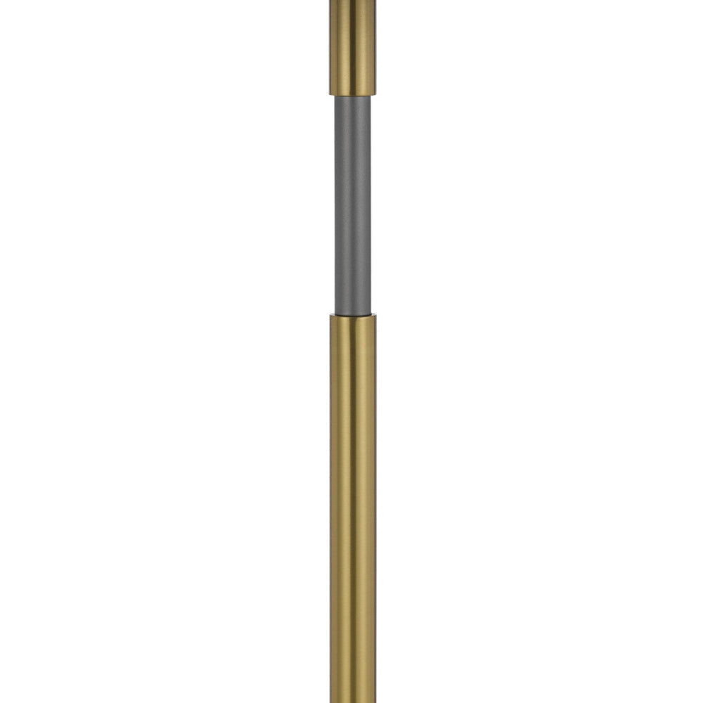Siu 30 Inch Table Lamp Gold Metal Thin Pole w Finial Black Shade BM323953