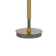 Siu 30 Inch Table Lamp Gold Metal Thin Pole w Finial Black Shade BM323953
