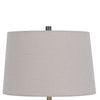 Wenu 29 Inch Table Lamp Accent Frosted Glass Base White Fabric Shade BM323956