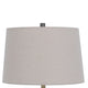 Wenu 29 Inch Table Lamp Accent Frosted Glass Base White Fabric Shade BM323956