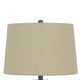 Leno 32 Inch Table Lamp Leaf Pattern Clear Glass Base Beige Shade BM323957