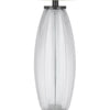 Leno 32 Inch Table Lamp Leaf Pattern Clear Glass Base Beige Shade BM323957