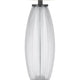 Leno 32 Inch Table Lamp Leaf Pattern Clear Glass Base Beige Shade BM323957
