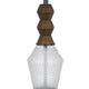 Hay 33 Inch Table Lamp Diamond Pattern Glass Base White Fabric Shade BM323958