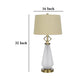 Rizo 32 Inch Table Lamp Tapered Style Frosted Glass Base Beige Shade BM323960