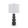 Lomy 26 Inch Table Lamp Set of 2 Stacked Ball Gray Black White Shade BM323965