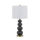 Lomy 26 Inch Table Lamp Set of 2 Stacked Ball Gray Black White Shade BM323965