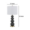 Lomy 26 Inch Table Lamp Set of 2 Stacked Ball Gray Black White Shade BM323965