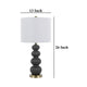 Lomy 26 Inch Table Lamp Set of 2 Stacked Ball Gray Black White Shade BM323965